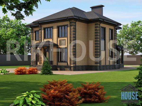 артикул КД-1003 Двухэтажный дом с террасой (площадь 227 м²)